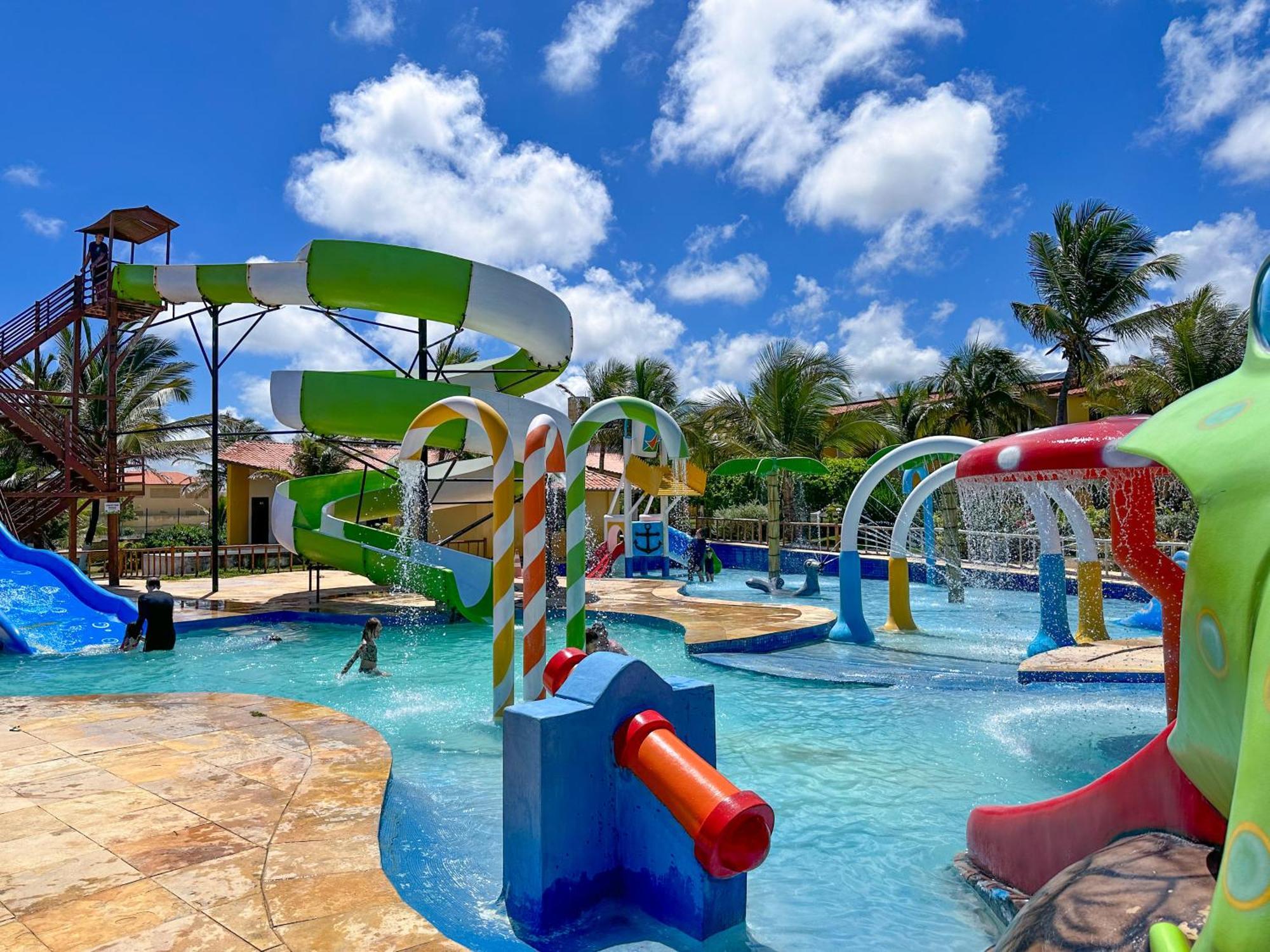 Jangadeiro Praia Hotel Resort - Parque Aquatico E Pe Na Areia อากีราซ ภายนอก รูปภาพ